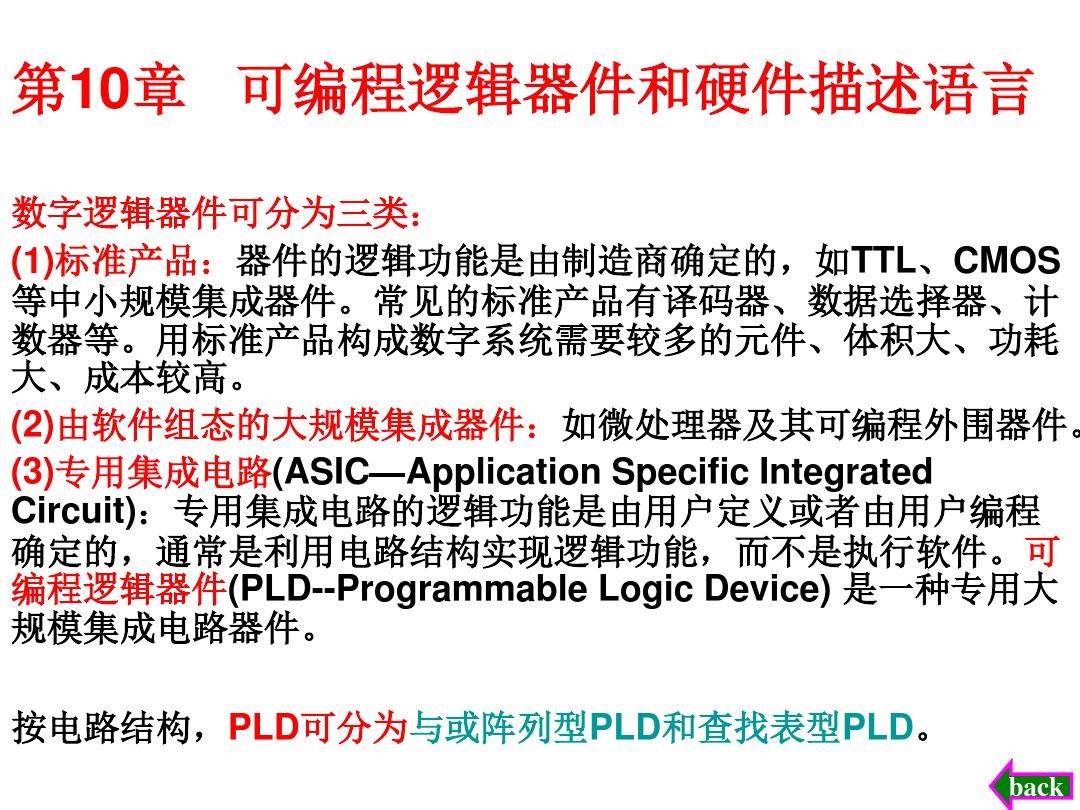 重庆大学数字电路技术课件全集第10章 可编逻辑器件