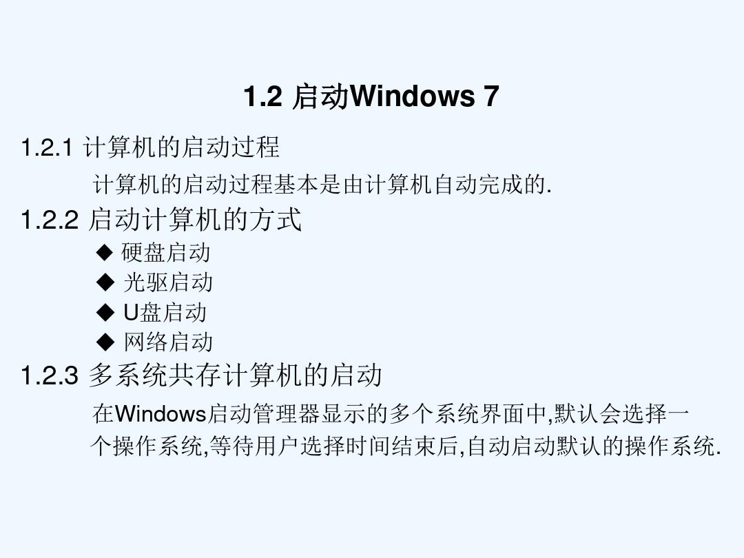 windows7基础知识 PPT