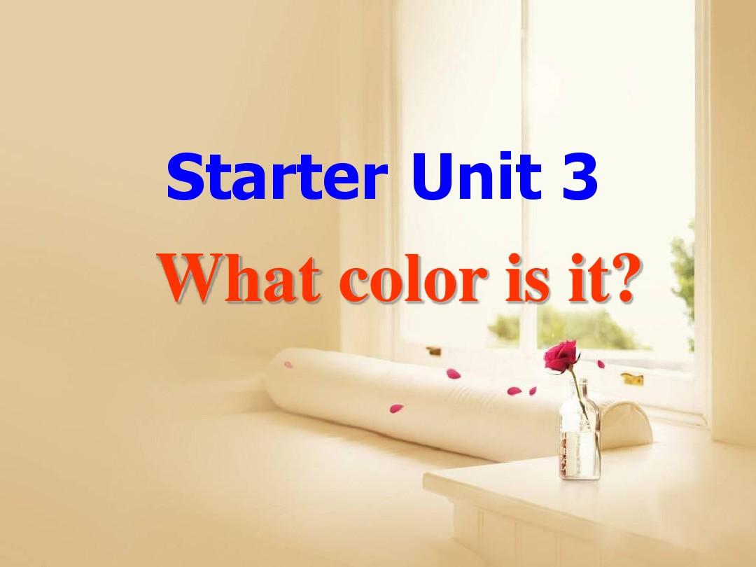 人教版七年级英语上册starter unit3 课件