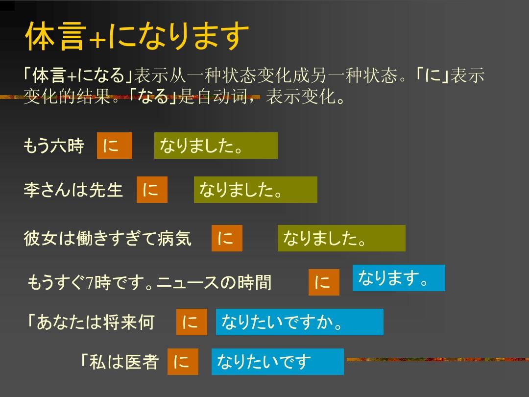 标准日本语 第18课