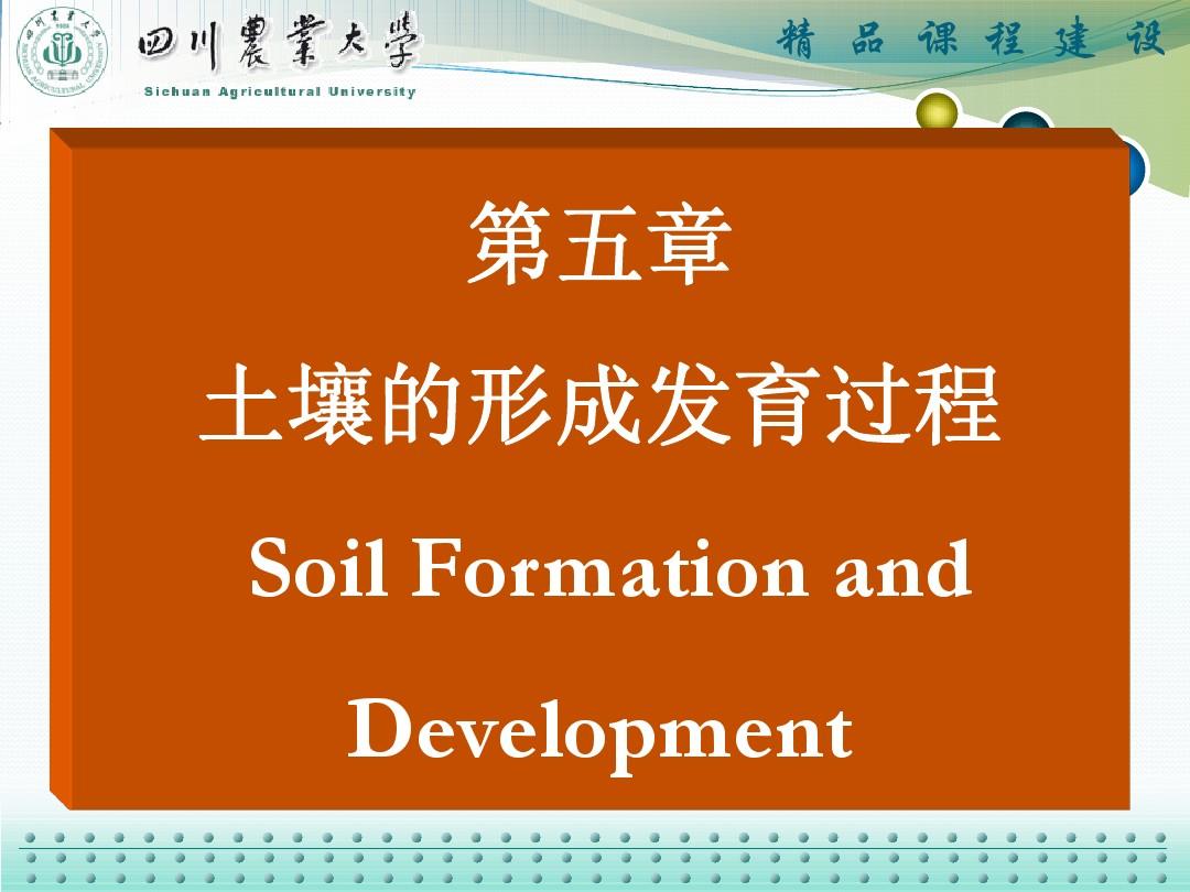 土壤的形成发育过程