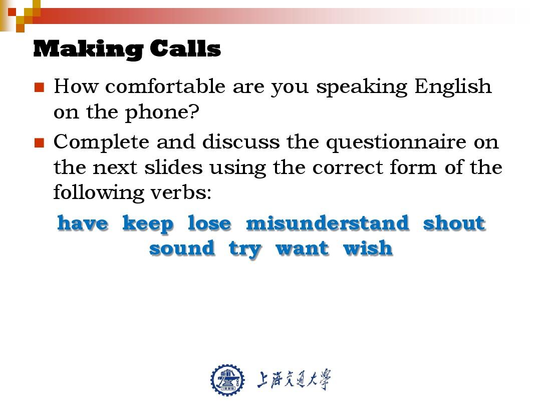 3 Advanced Spoken English 1 Making Calls