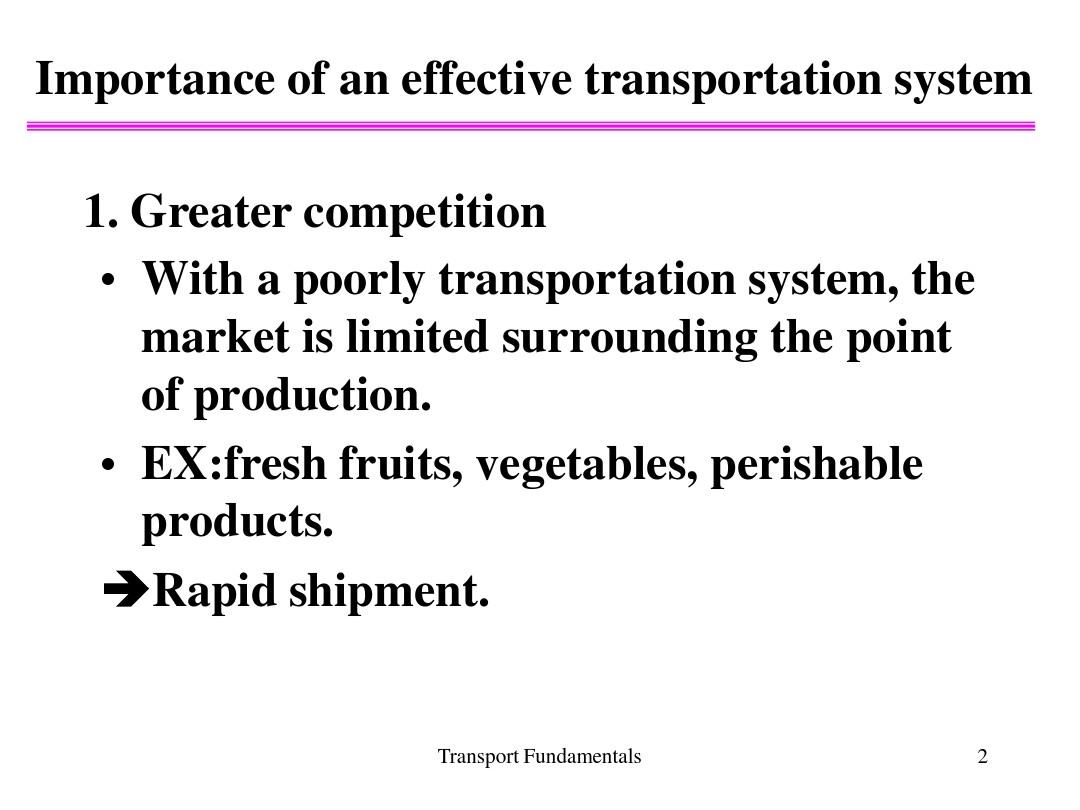 Transport Fundamentals