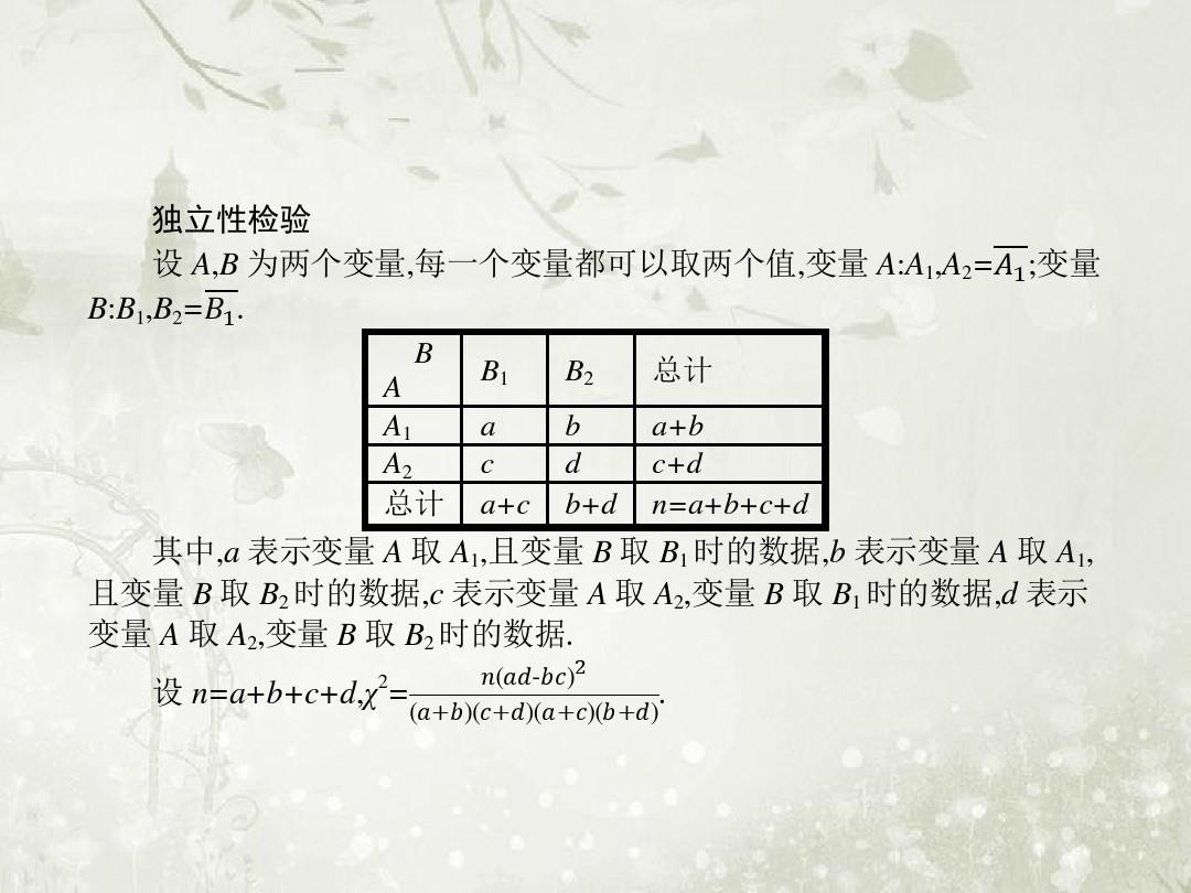 高中数学选修2-3 北师大版 独立性检验 ppt课件 (15张)