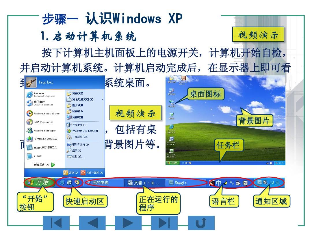 项目二 认识及熟练使用操作系统Windows XP