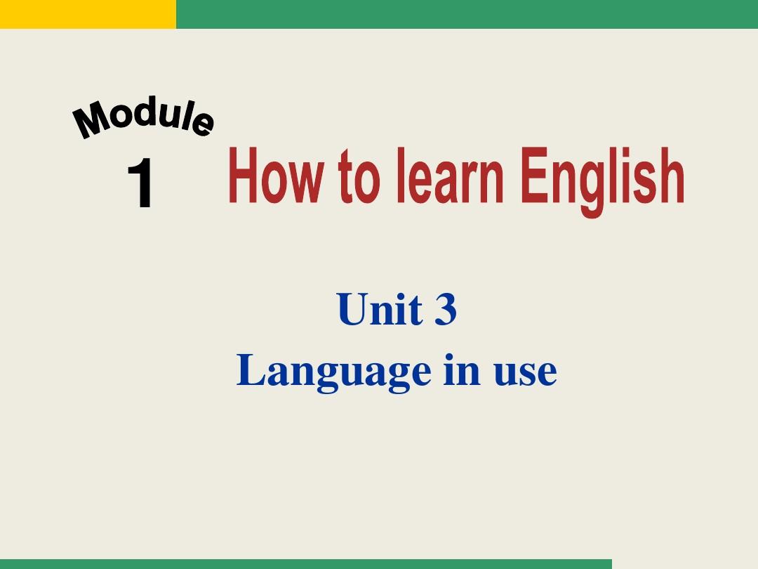 2015-2016学年外研版八年级英语上册 课件Module 1 Unit3 Language in use .ppt