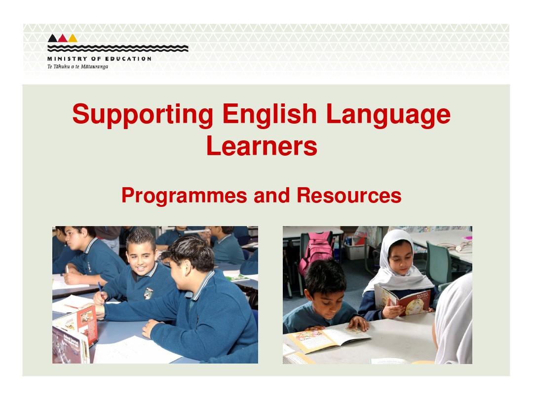 Supporting English Language Learners - Te Kete Ipurangi