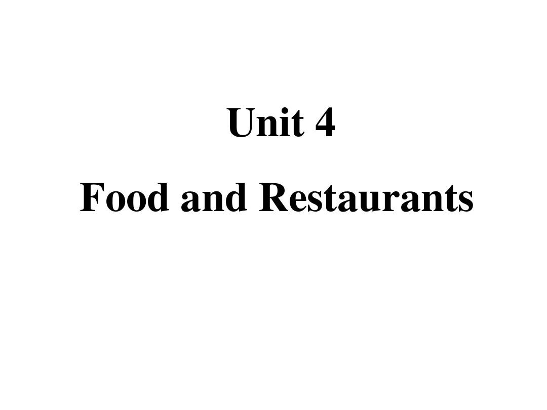 Unit 4 Food and Restaurants Lesson 21 课件(冀教版七年级上)