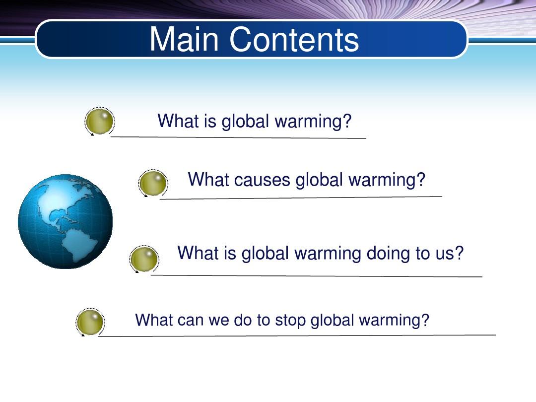 大学英语演讲global warming