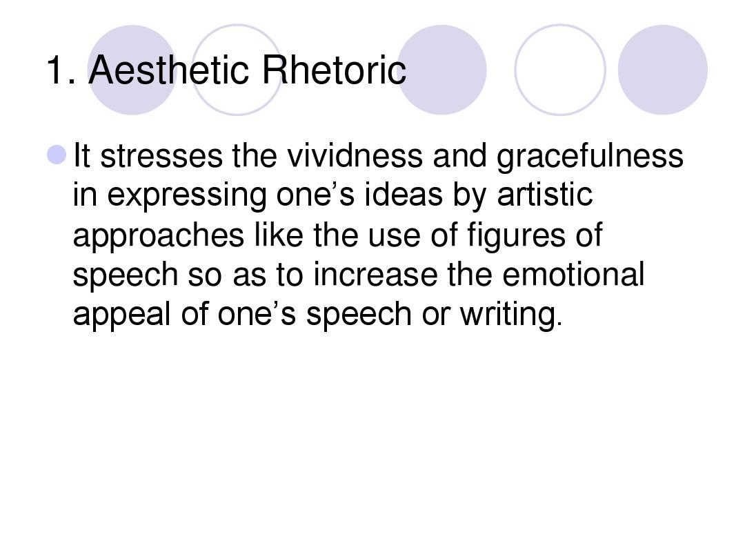 chapter 2 The Three Aesthetic Criteria in English Rhetoric