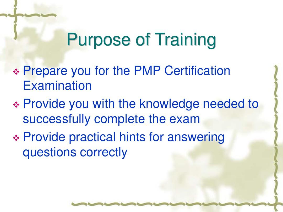 PMP Preparation Training(英文版)