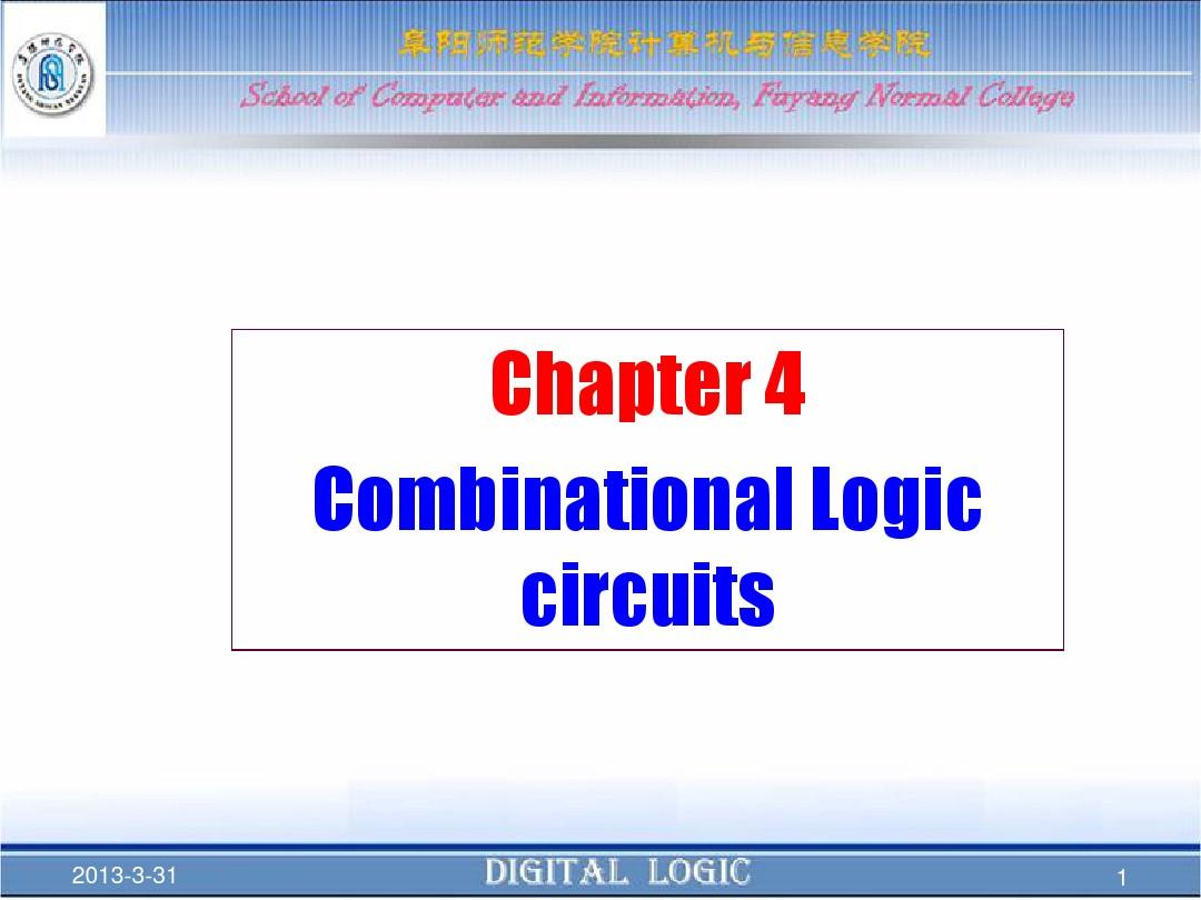 4  Combinational Logic Circuit