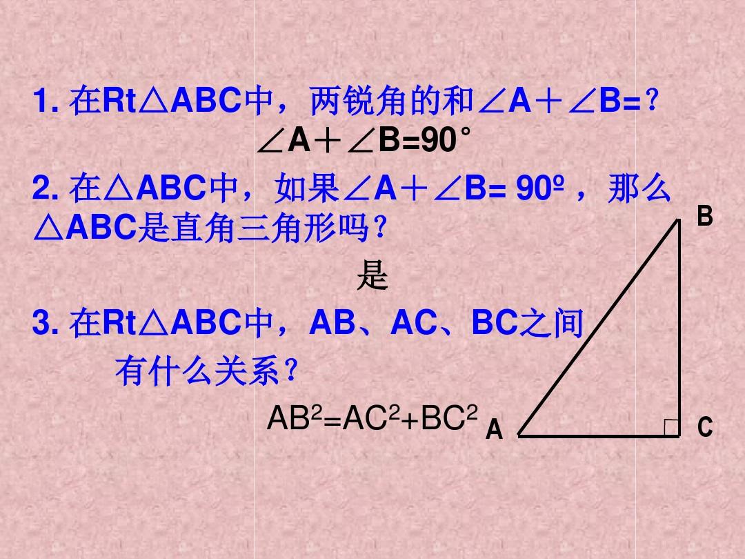 九年级数学上册24.2直角三角形的性质教学课件新版华东师大版