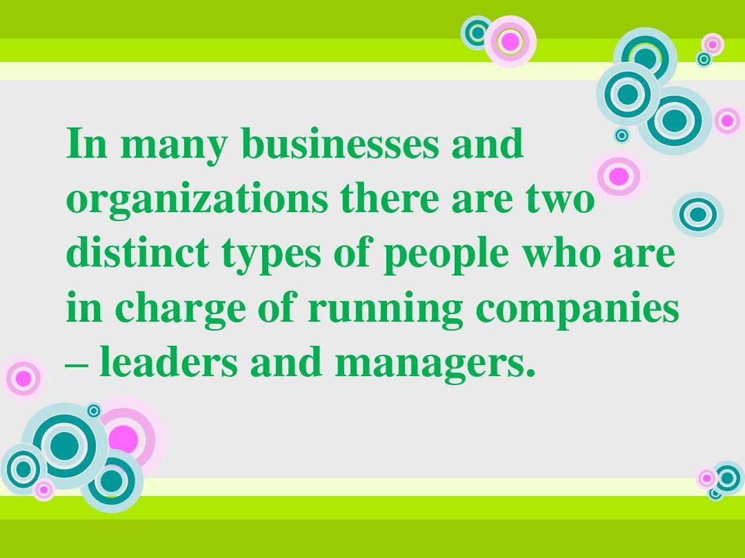 The Difference Between Leaders and Managers
