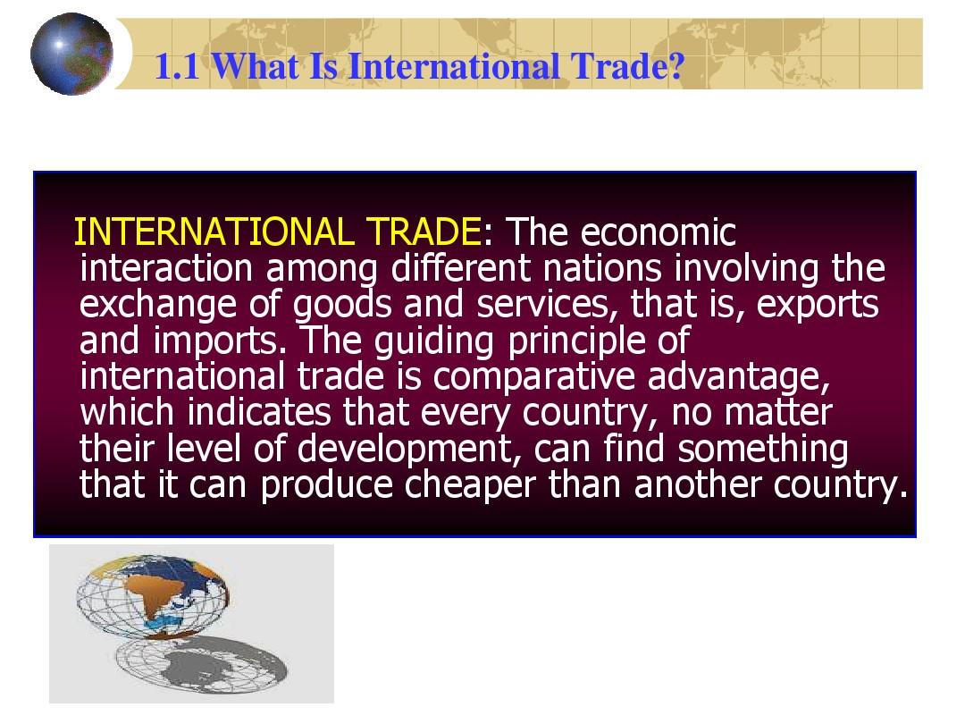 国际贸易Chapter_1_Introduction_to_International_Trade
