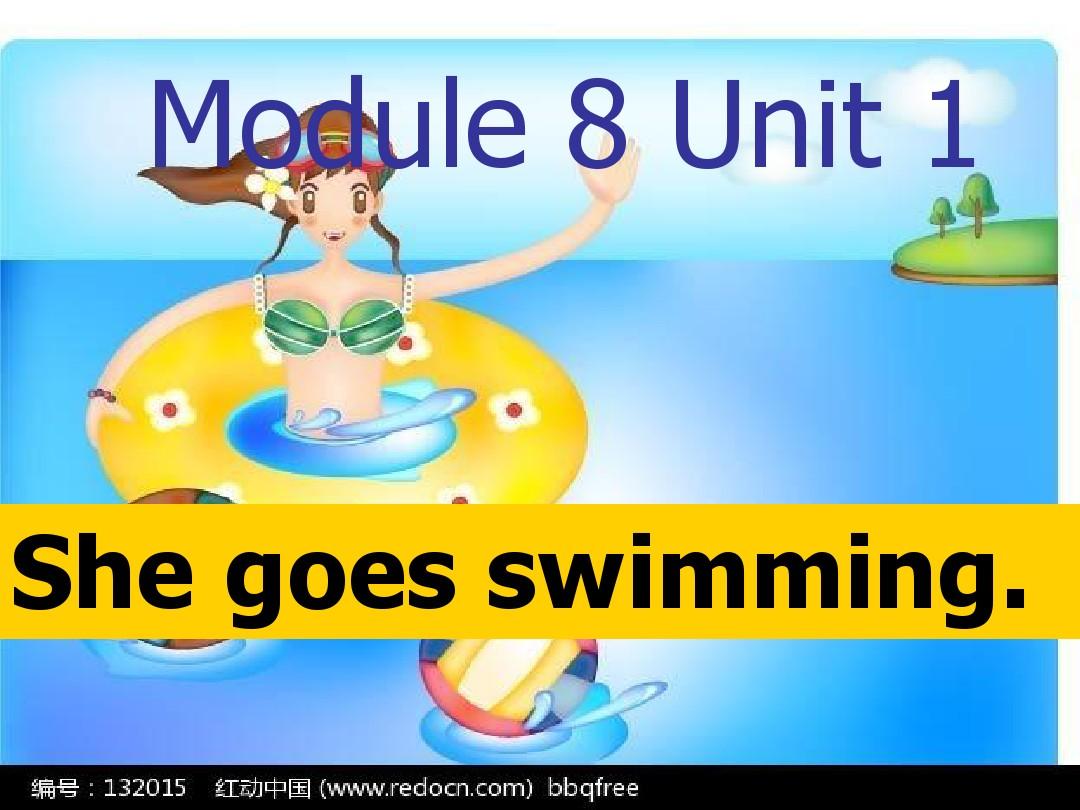 (最新外研版)二年级上册 Module8 Unit1 She goes swimming课件