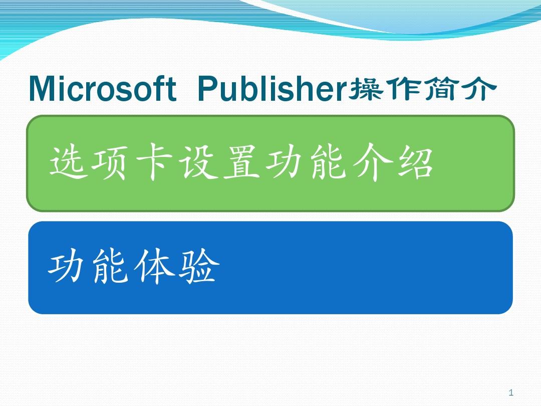 Microsoft Publisher讲解