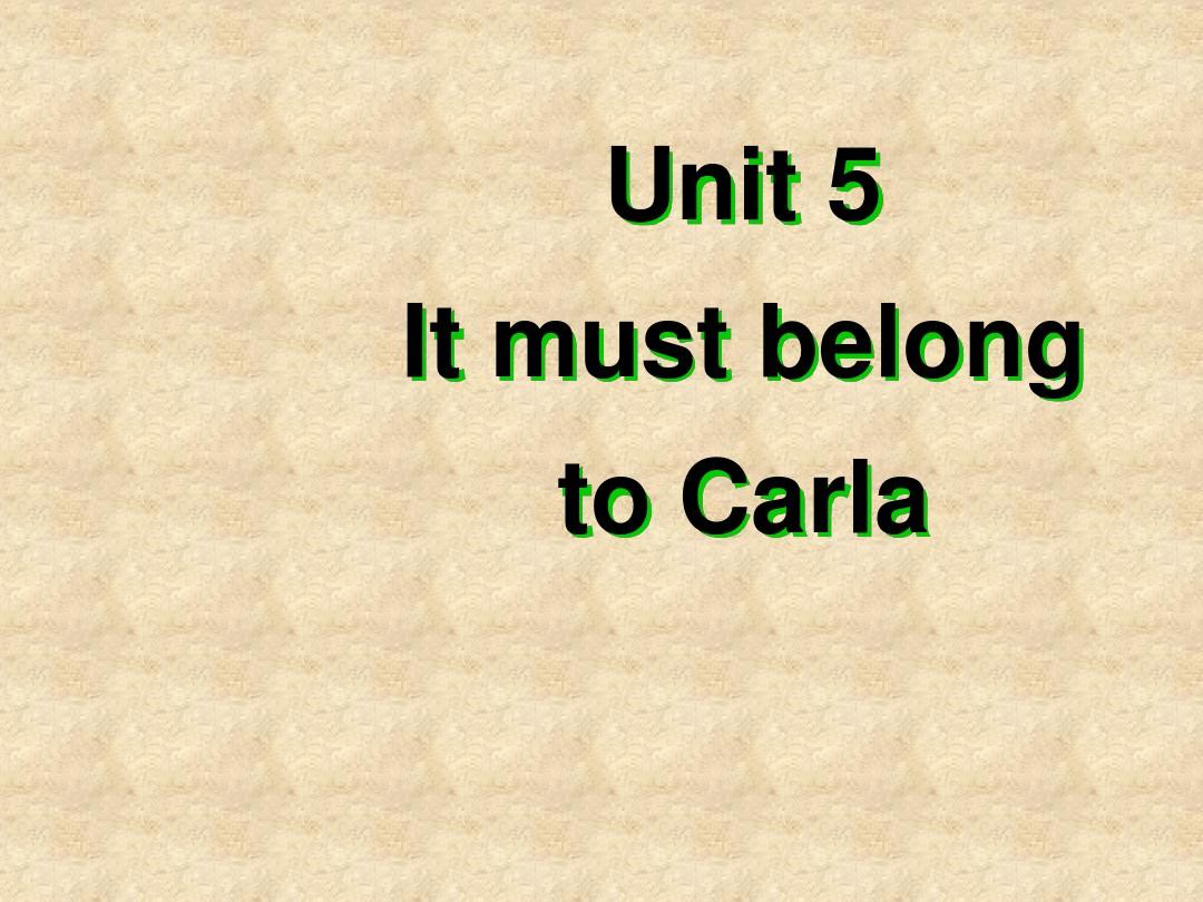 九年级英语It must belong to Carla课件7