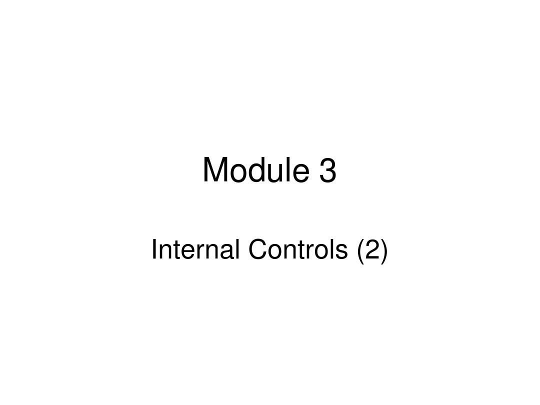 CGA AU2 Module 3 20132