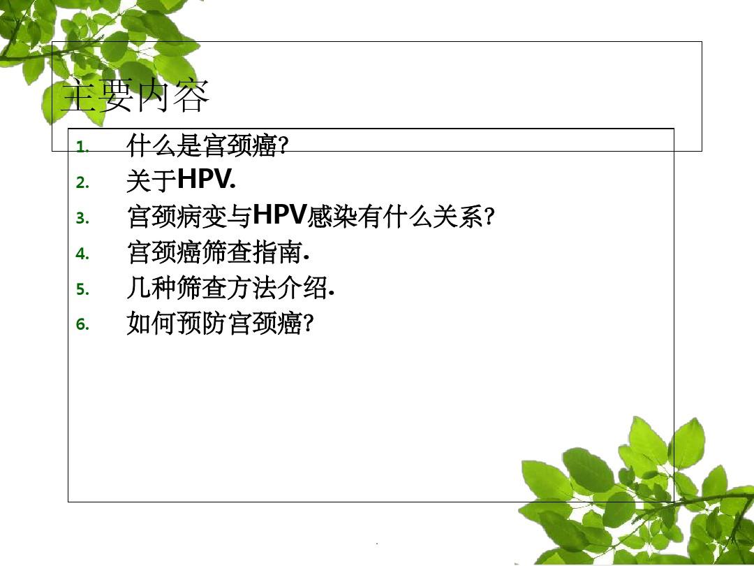 HPV感染与宫颈癌最新版