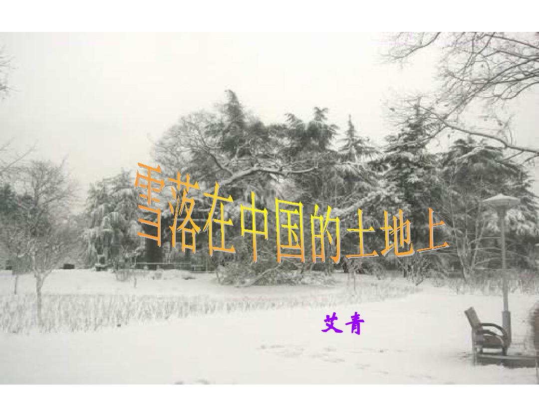高一语文雪落在中国的土地上
