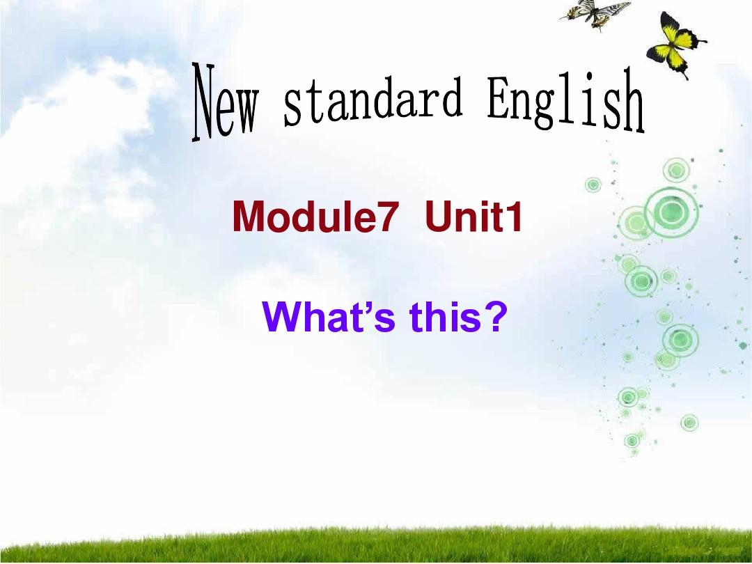 外研版三年级英语上册《Module7 Unit1 What’s this》精品教案