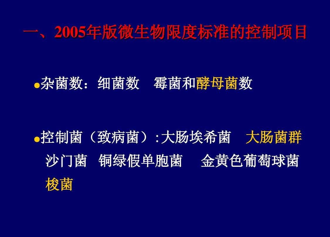 2005版《中国药典》药品微生物检查增修订情况