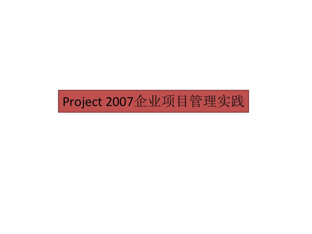 project2007使用技巧