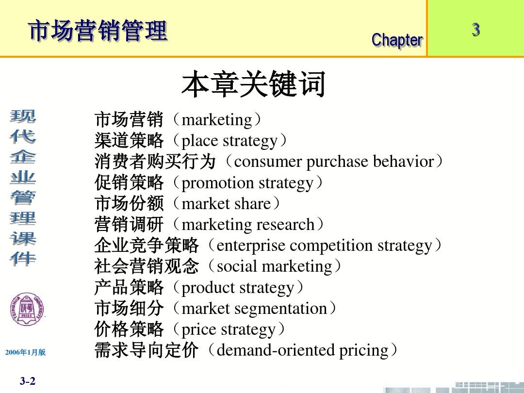 清华大学《现代企业管理》课件(11个PPT)-第3章市场营销管理