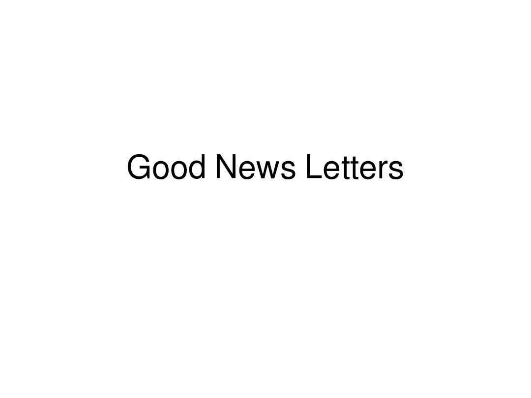 Good News & Bad News Letters to__ ss