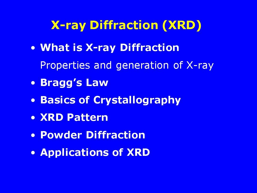 X-Ray Diffraction (XRD)