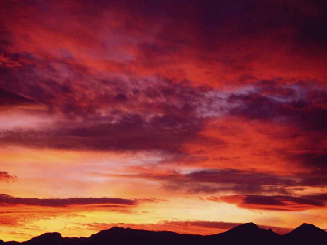 唯美的夕阳落幕自然风景PPT背景图片