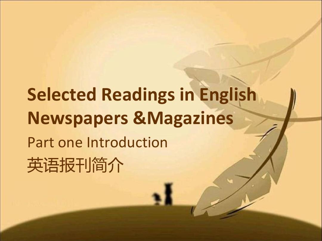 Selected Readings in English Newspapers