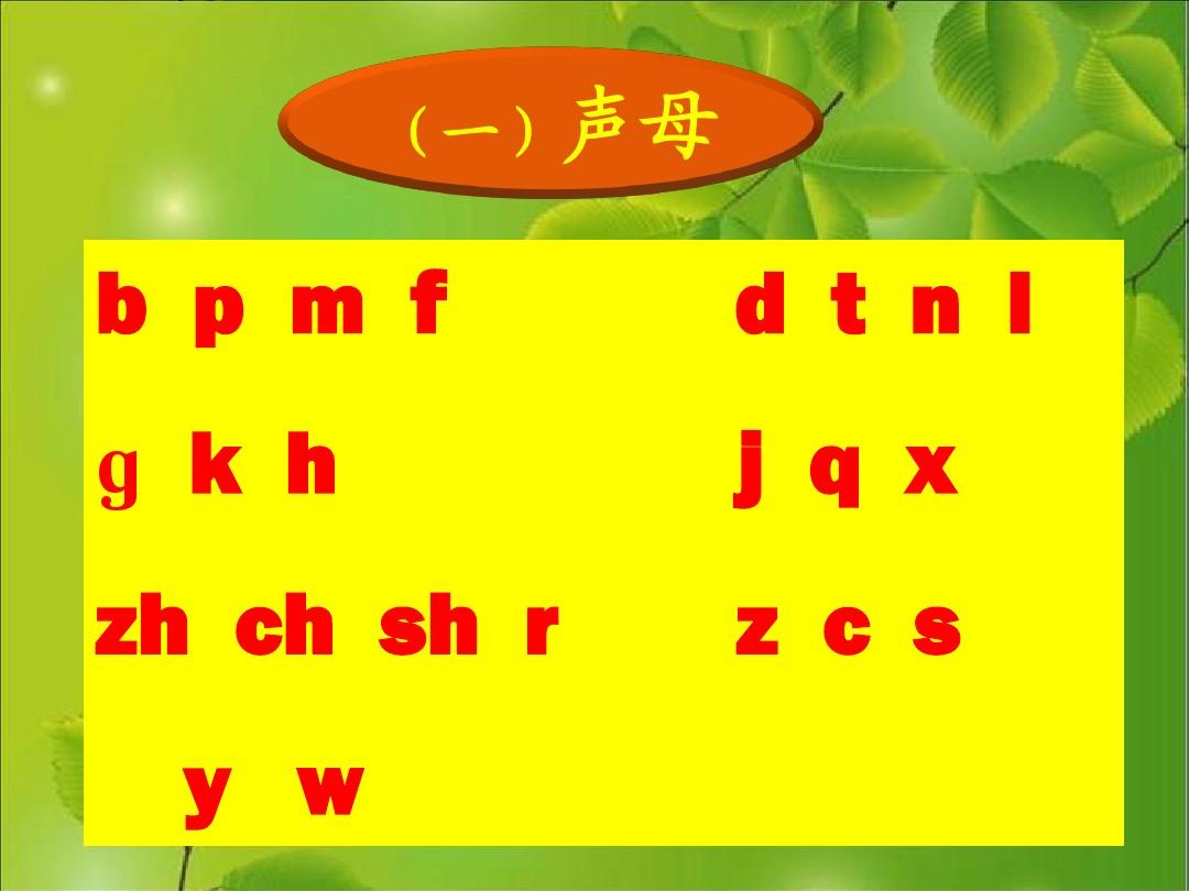 《汉语拼音总复习》教学课件