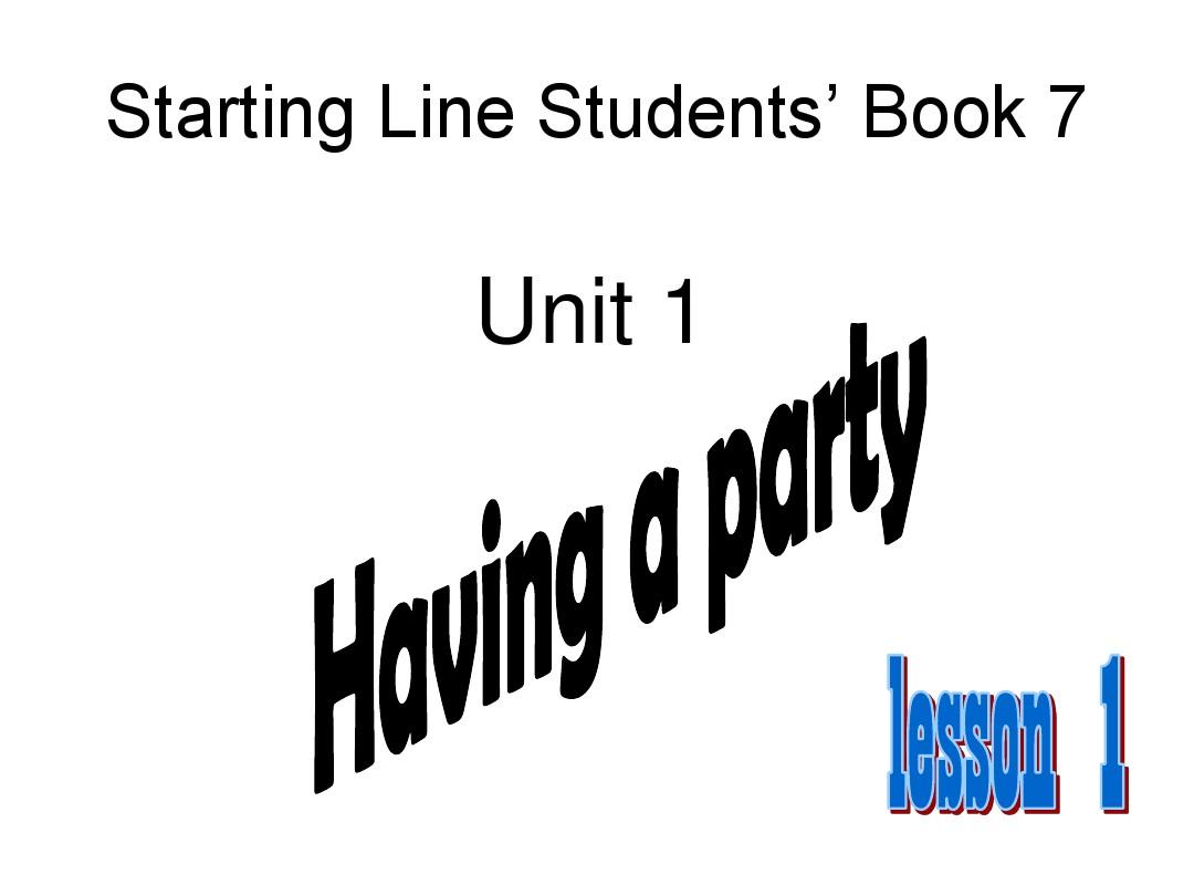 人教新起点英语四上《Unit 1 Having a party》(lesson1)ppt课件