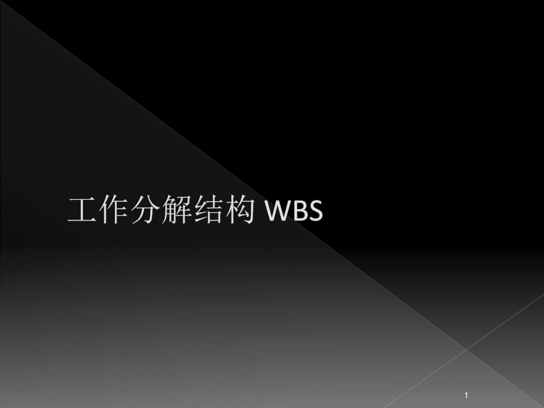 WBS工作分解结构PPT幻灯片