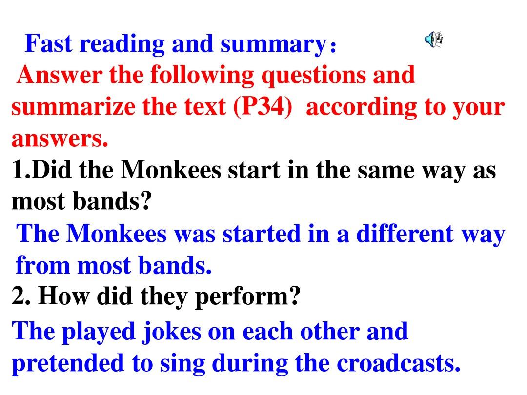 高中英语 Unit 5 MusicPart 2 Reading and Comprehension课件 新人教版必修2