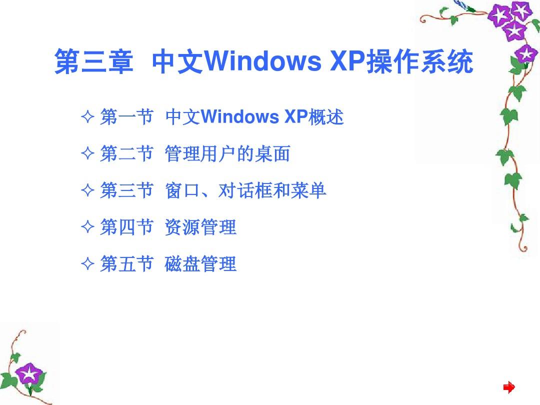 中文Windows_XP操作系统第一讲
