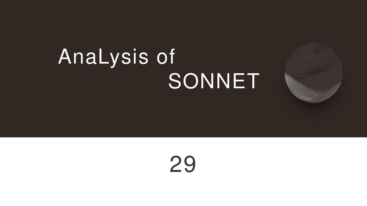 Analysis of SONNET 29 莎士比亚十四行诗第29首英文赏析