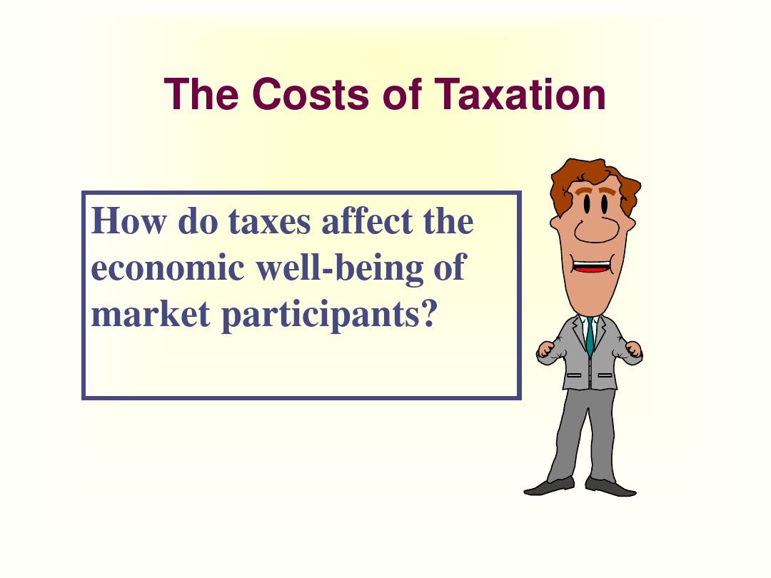 (微观经济学英文课件)Chap 8 Application：The Costs of Taxation
