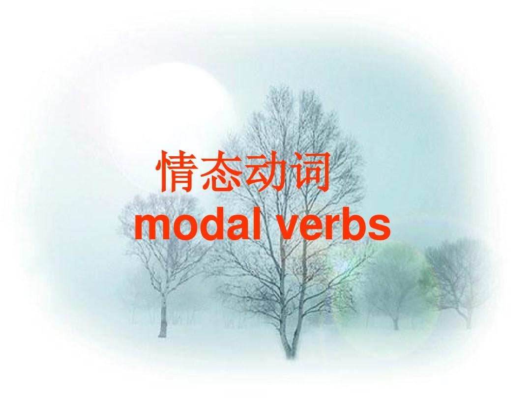 情态动词modal verbs