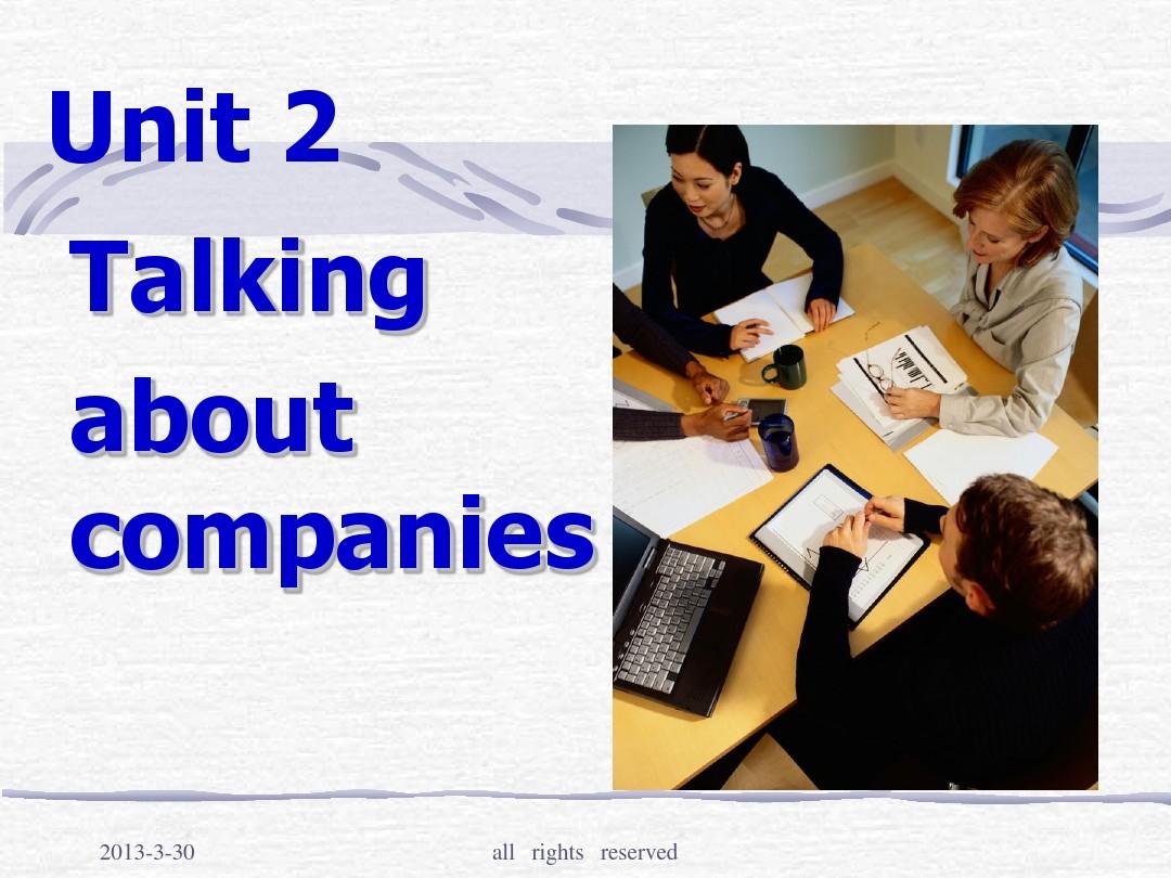 unit Talking about companies