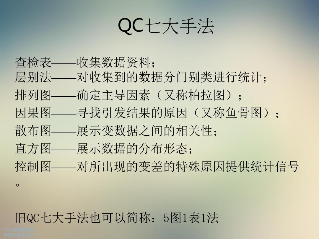 QC七大手法简介