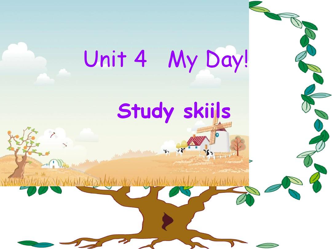 牛津英语译林版7A Unit4 My day Study skills课件(共16张PPT)