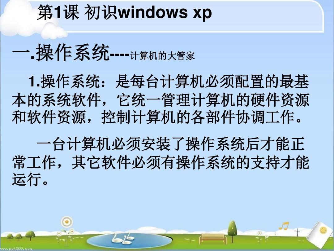 第1课初识windowsxp