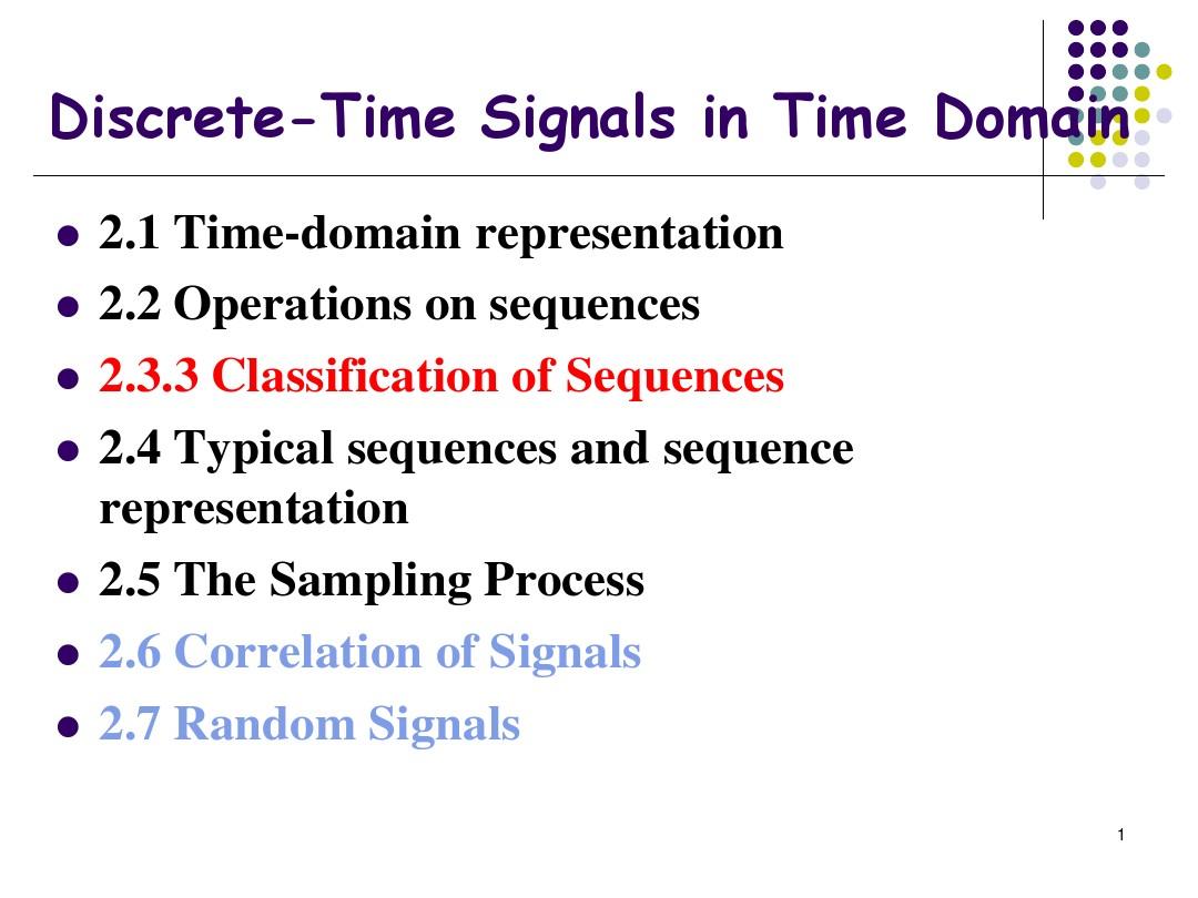 Chapter 2-Discrete-Time Signals in the Time Domain140225(无动画)