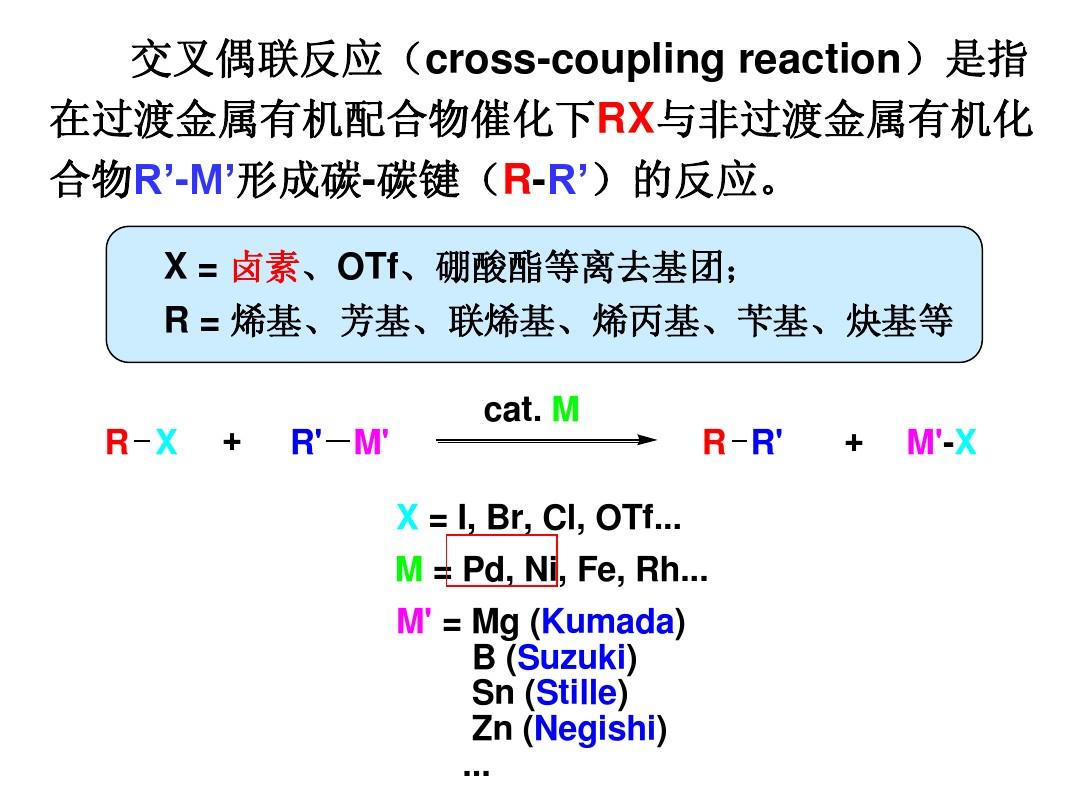 金属有机化学基础-过渡金属有机配合物催化的交叉偶联反应