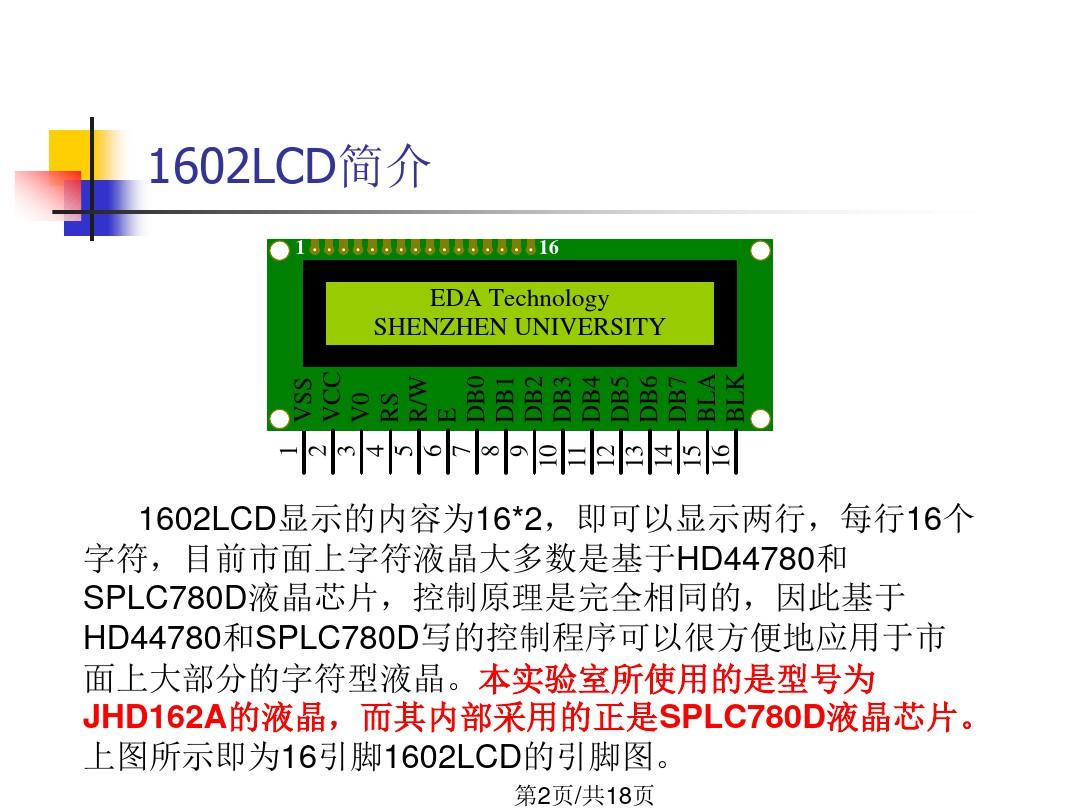 基于VHDL的1602LCD液晶显示技术