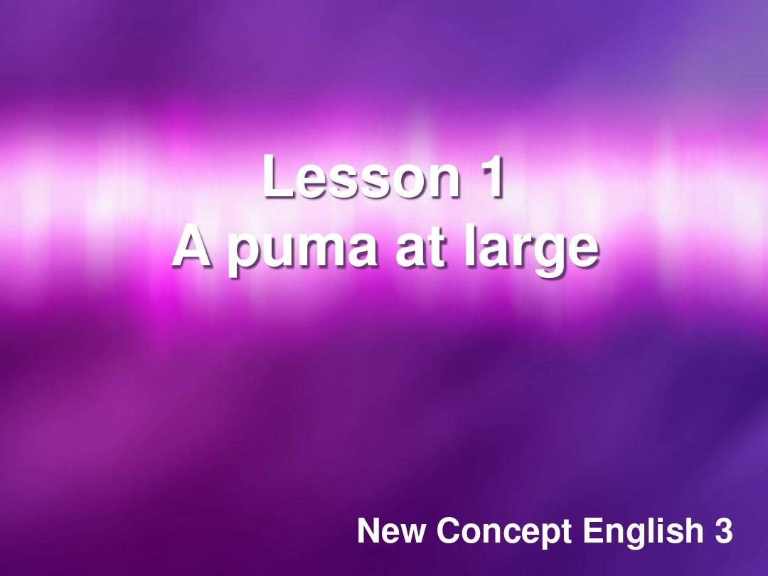 新概念英语第三册 Lesson 1 教学(课堂PPT)