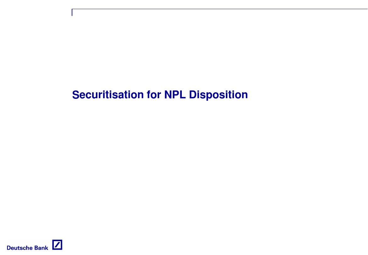Securitisation for NPL Disposition( 德意志银行)
